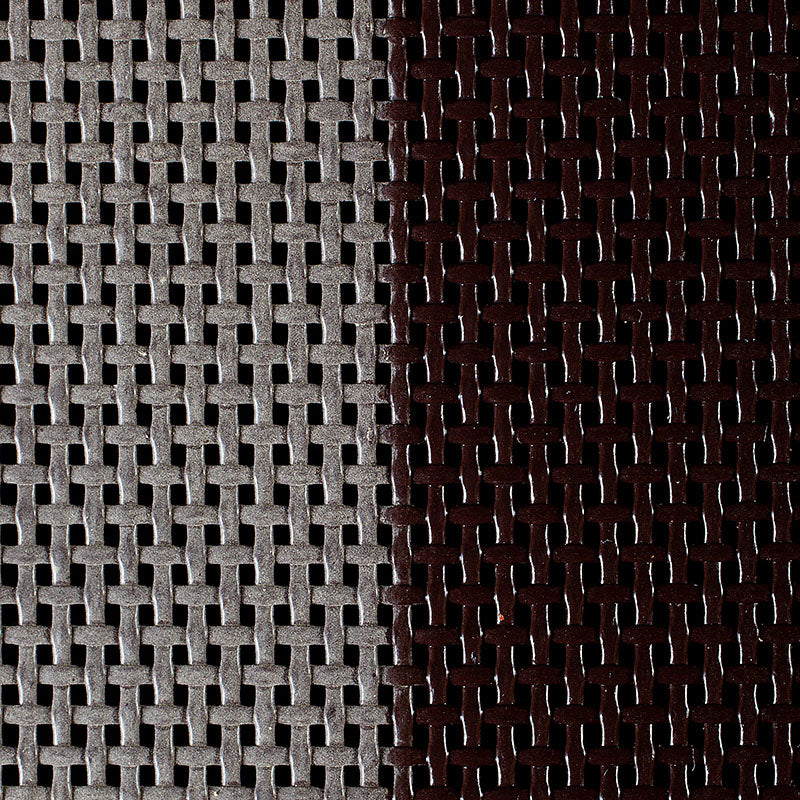 Close-up of a window screen showing a stark contrast between two halves. The left side is dirty and dusty, showcasing the pre-cleaning condition of the screen, while the right side is renewed and glossy, showcasing the effectiveness of the Screen Magic..
