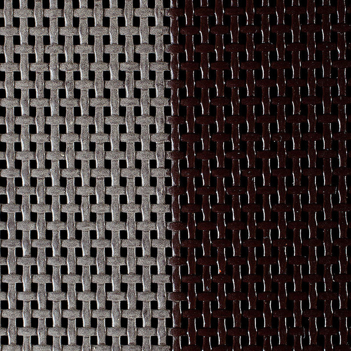 Close-up of a window screen showing a stark contrast between two halves. The left side is dirty and dusty, showcasing the pre-cleaning condition of the screen, while the right side is renewed and glossy, showcasing the effectiveness of the Screen Magic..