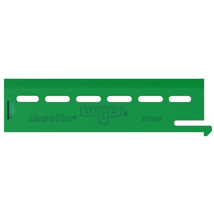 Green Unger tool blade on a white background
