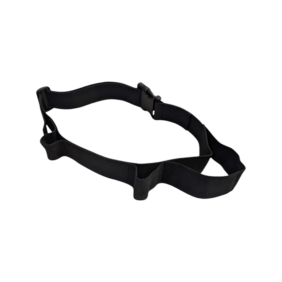 Black Monster three-loop nylon tool belt with adjustable webbing and quick-release buckle.