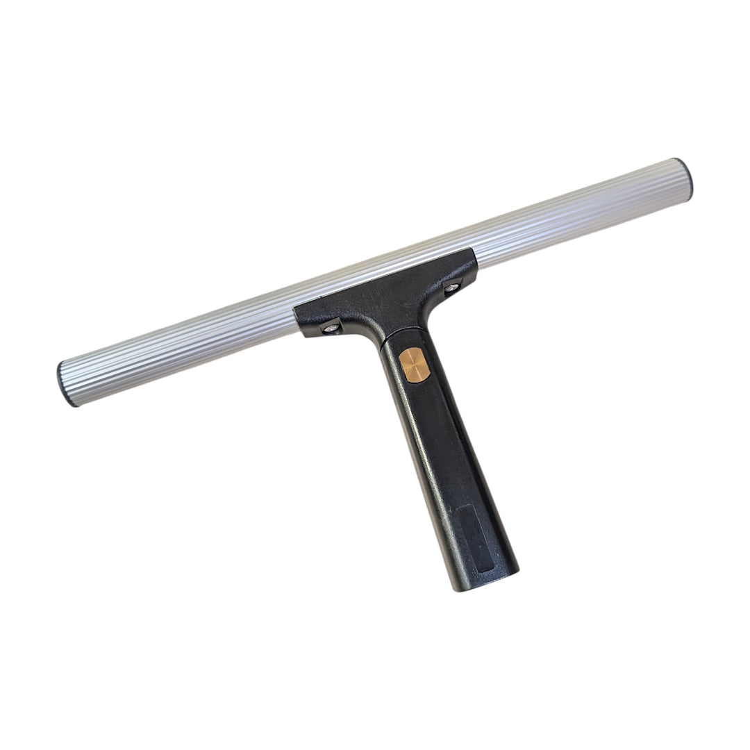 A t-bar with a ribbed silver metal head and a black handle, shown on a plain white background.