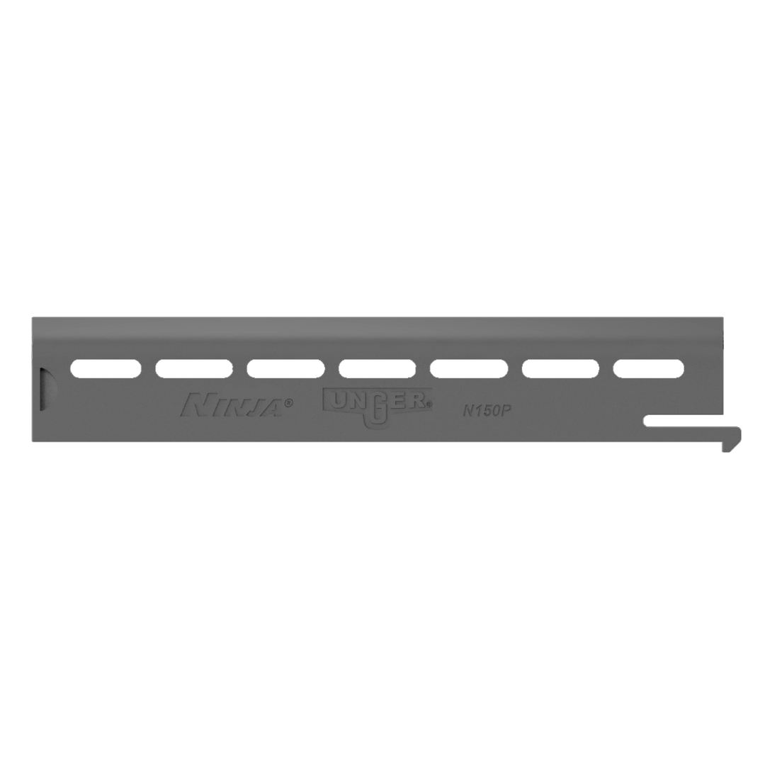 Unger plastic scraper blade with holes on a white background.