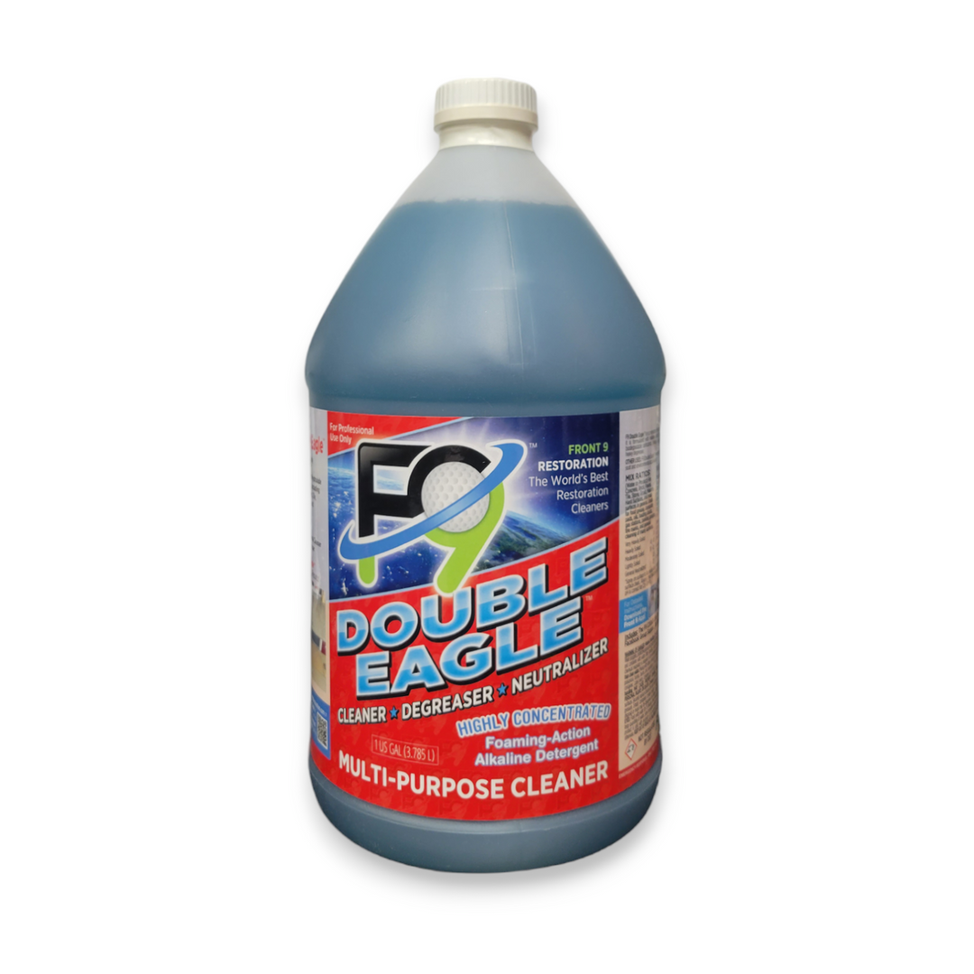 A gallon bottle of Double Eagle Multi-Purpose cleaner on a white background.