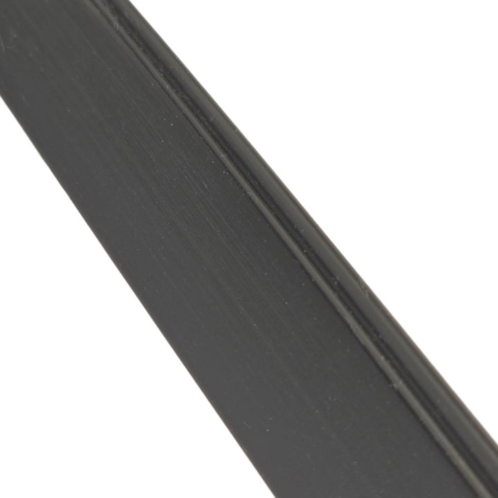 Close-up of black silicone squeegee rubber showing the blade and raised T-shaped base