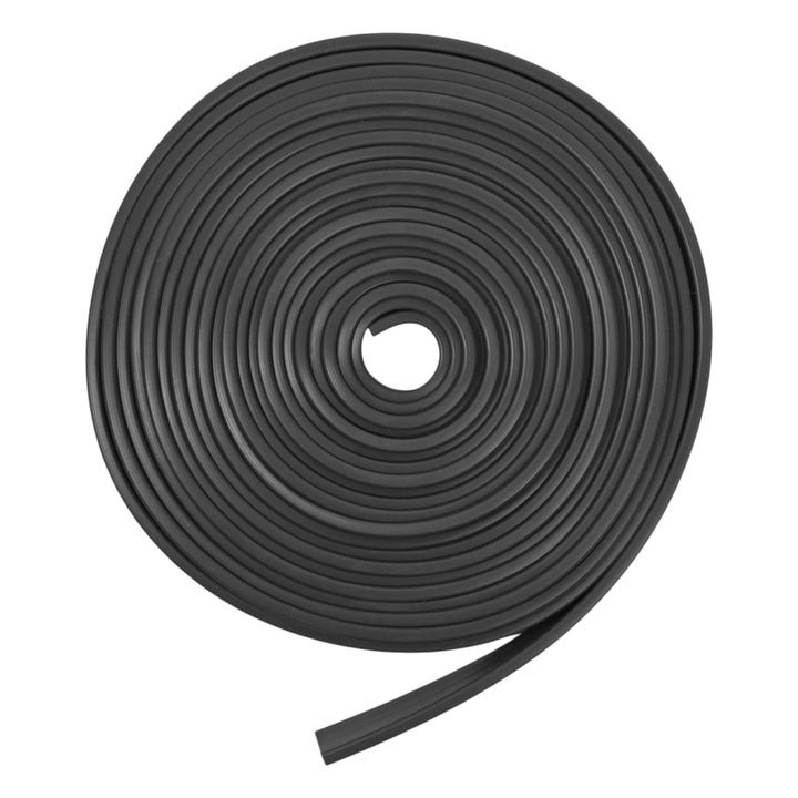 Coiled roll of black Monster Products T-shaped silicone squeegee rubber