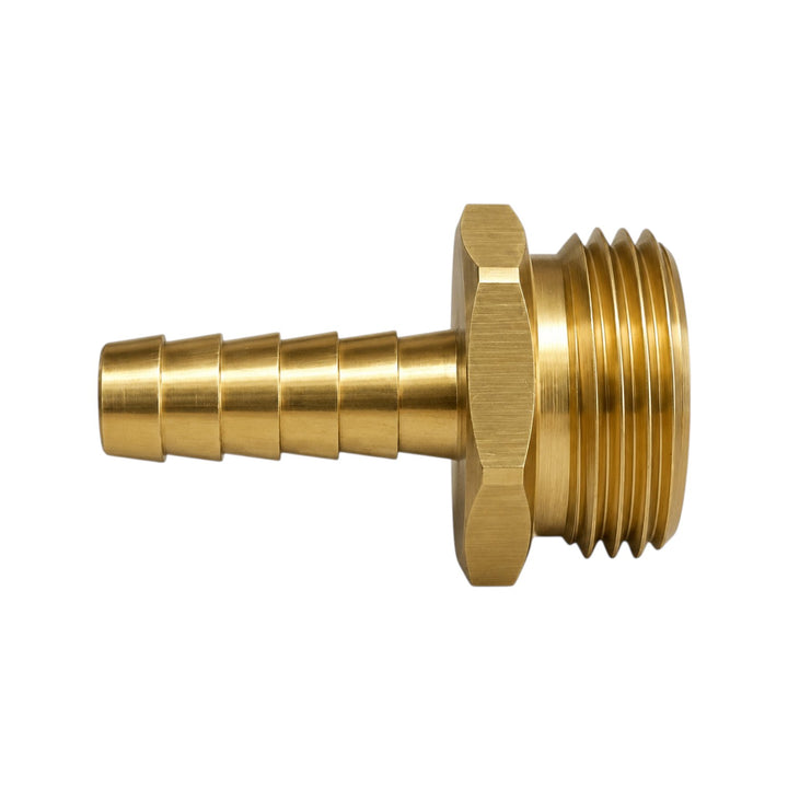 Brass fitting on a white background